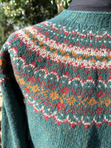 Harley Of Scotland Fairisle Crew Neck In Canna