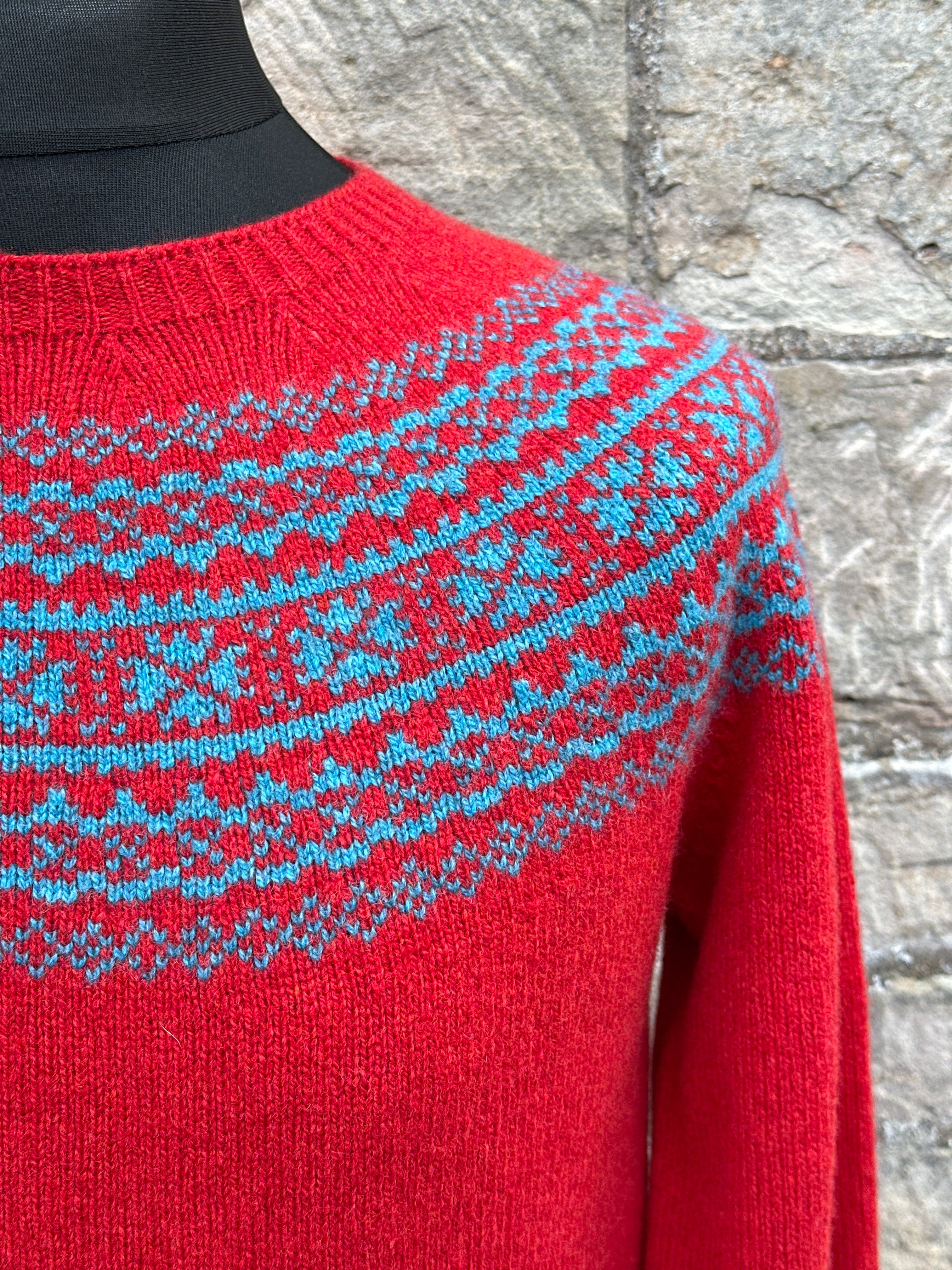 New Harley Of Scotland Fairisle In Jasper & Utopia