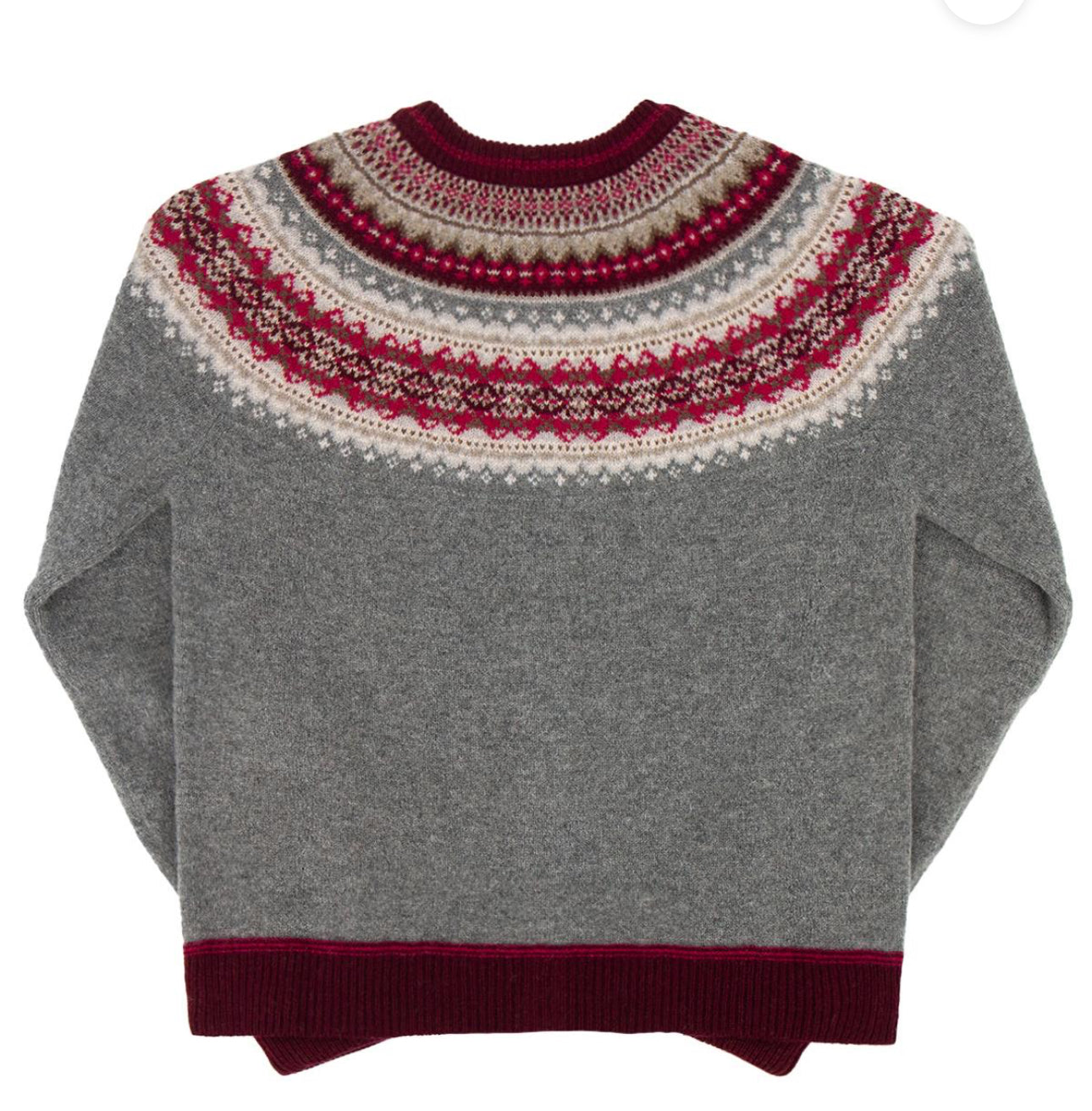 New Eribe Fairisle Alpine Cardigan In Greyberry