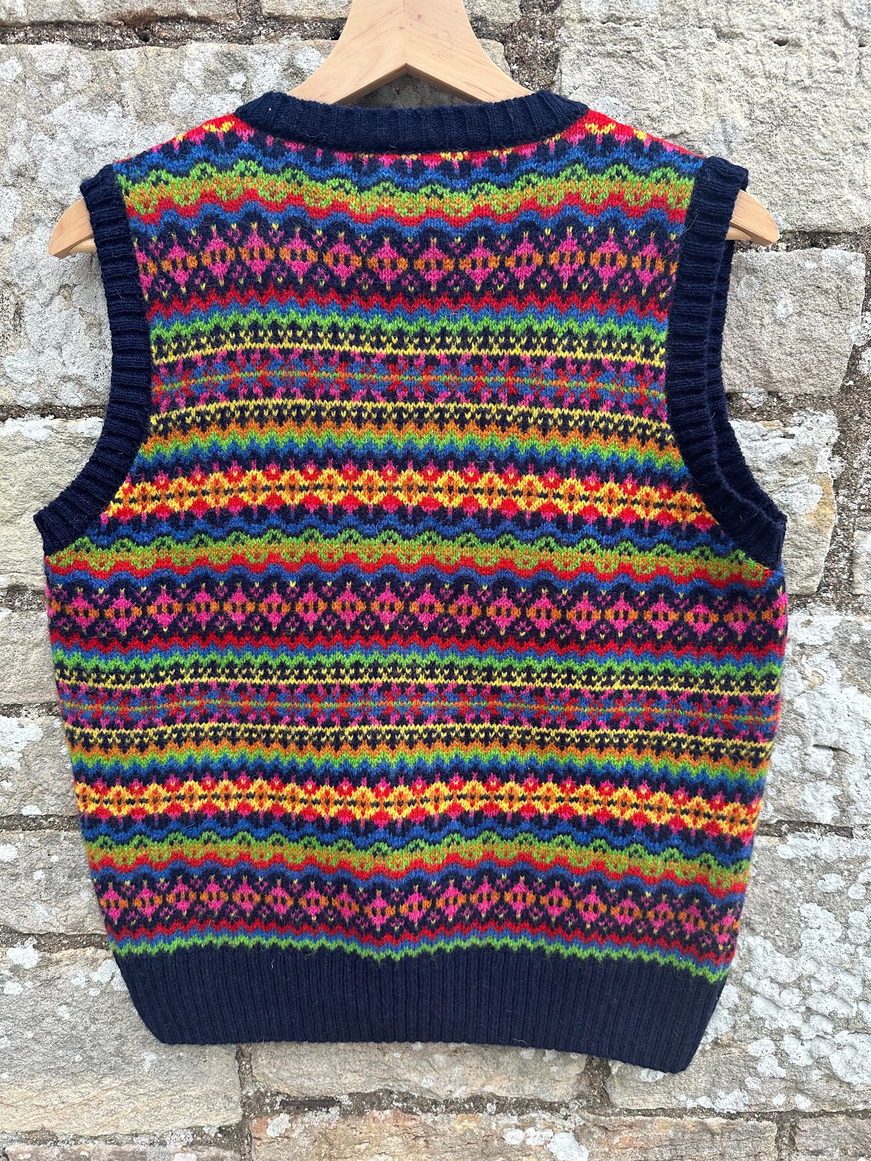 Harley Of Scotland Allover V-Neck Fairisle Vest