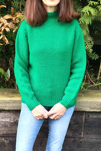 SALE Harley Of Scotland Moss Stitch Turtle Neck In Jungle