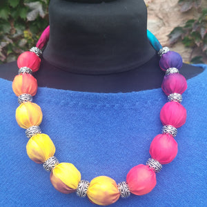Scottish Rainbow Silk Necklace